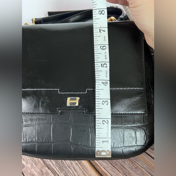 H by Halston Croc-Embossed 2-Way Leather Bag - Picture 9 of 14